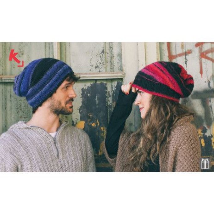 Laine Katia FUNKY 56 bleu