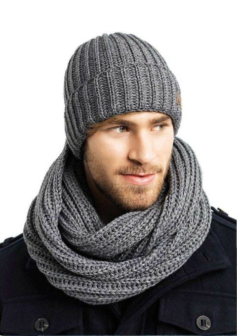 Bonnet homme en laine avec son revers 