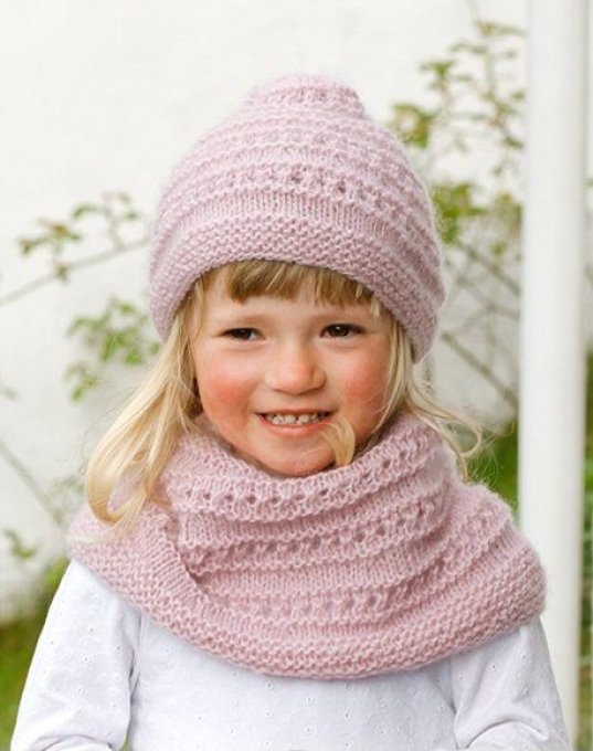 Snood enfant en laine alpaga mohair et soie 