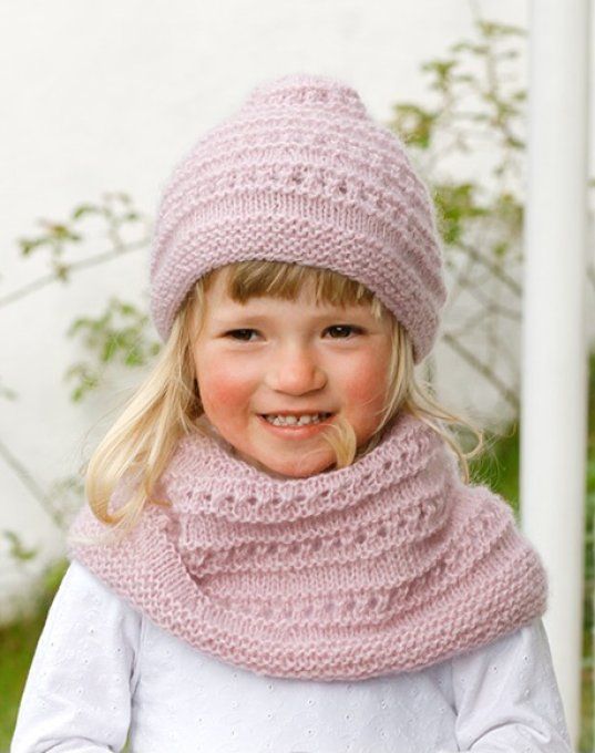 Bonnet enfant en laine alpaga mohair et soie 