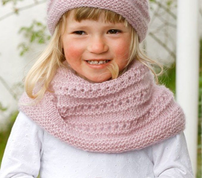 Snood enfant en laine alpaga mohair et soie 