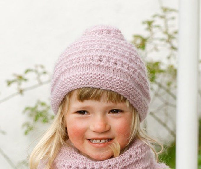 Bonnet enfant en laine alpaga mohair et soie 