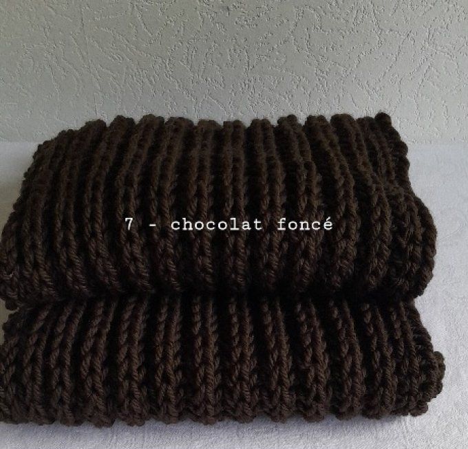 Echarpe homme tricoté à la main en laine " Julien "