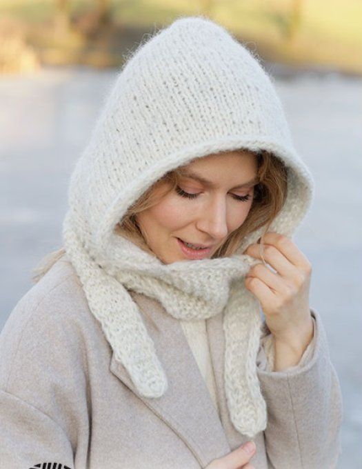 Echarpe-Capuche en laine et alpaga " Suzie "