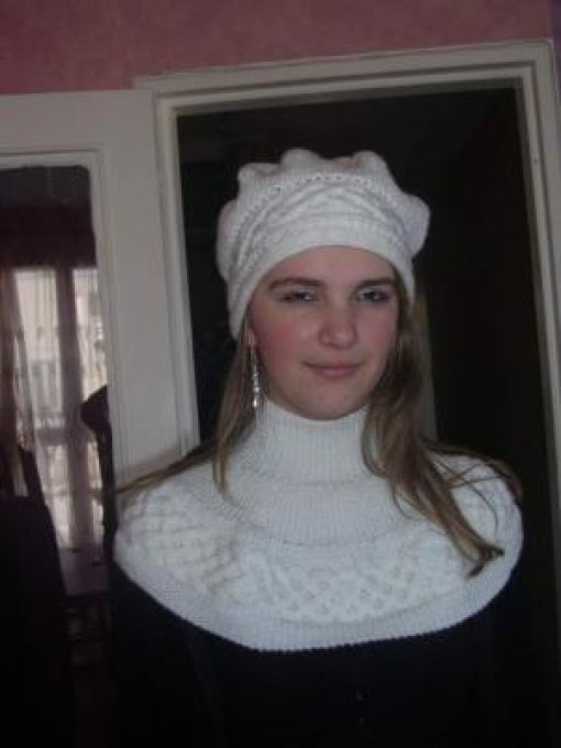 Bonnet-Béret femme en laine alpaga mohair et soie " Isabelle"