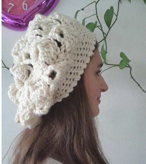 Béret femme en laine et alpaga " Emy "