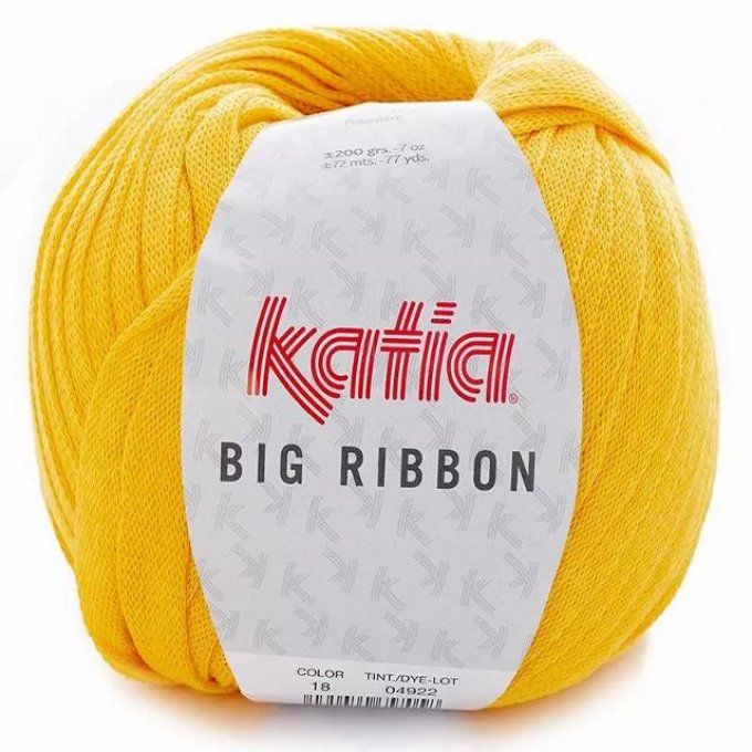 Pelote BIG RIBBON Katia 18 jaune