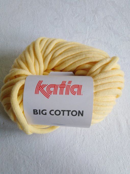 Laine Katia Big - Cotton 52 jaune