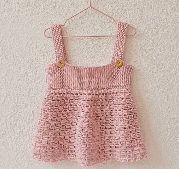Robe-Body bébé fait main aux crochet 