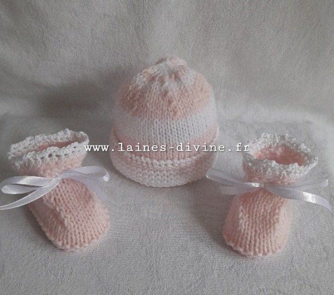 Trousseau Layette Naissance rose clair 