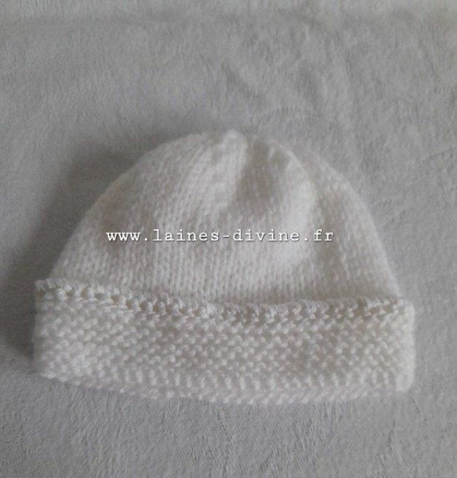 Trousseau Layette Naissance en laine acrylique -blanc 