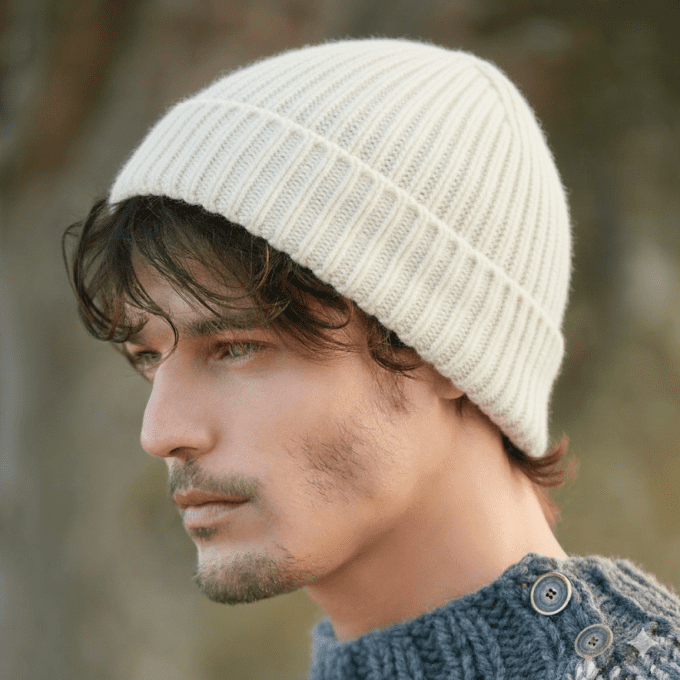 Bonnet de Luxe en Pur Cachemire "Le Céleste "