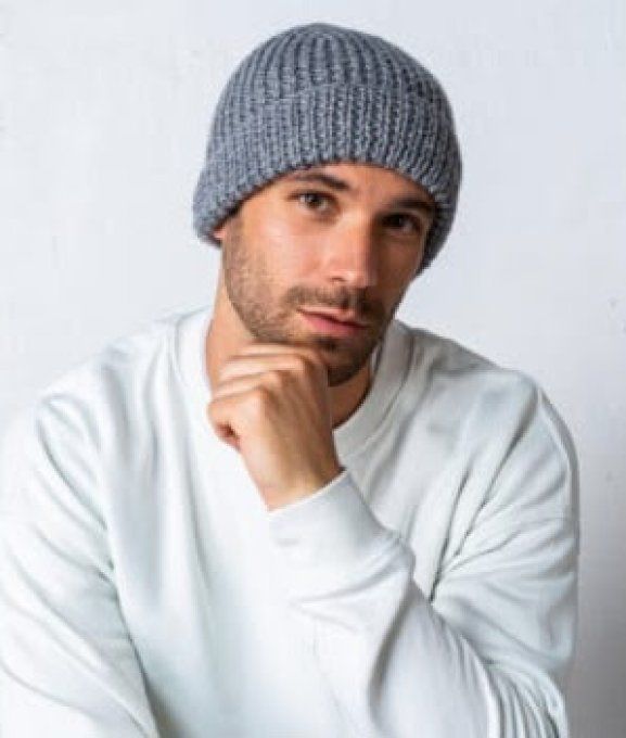 Bonnet homme en laine avec son revers " Nicolas "