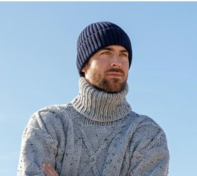 Bonnet de Luxe en Pur Cachemire "Le Céleste "