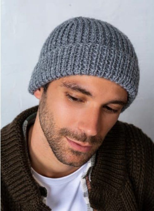 Bonnet homme en laine avec son revers " Nicolas "