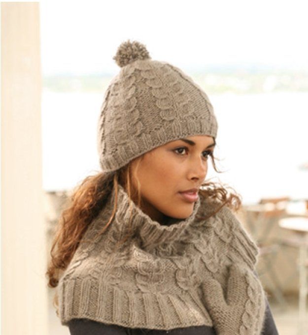 Snood femme en laine mérinos,  mohair et soie 