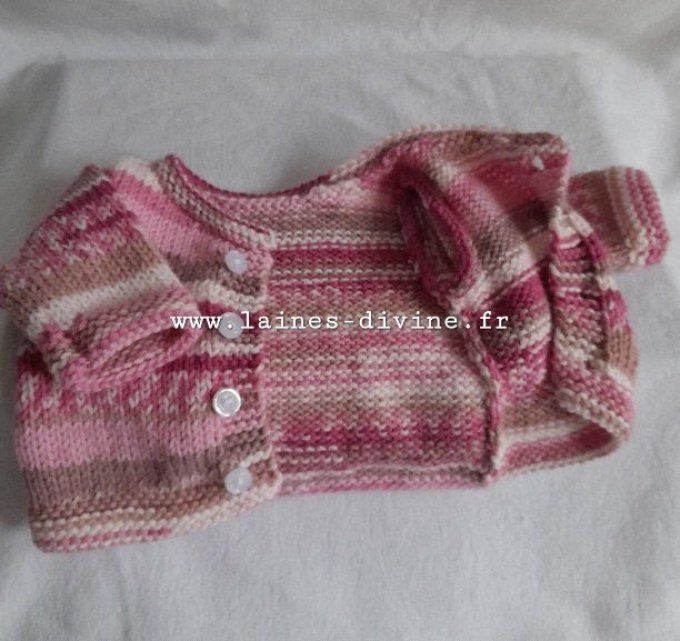 Trousseau Brassière, chausson et son bonnet  rose  