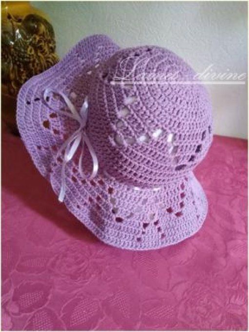 Chapeaux femme fait main aux crochet 100 % coton