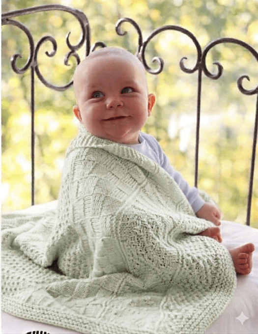 Couverture bébé en laine mérinos prénom brodé offert