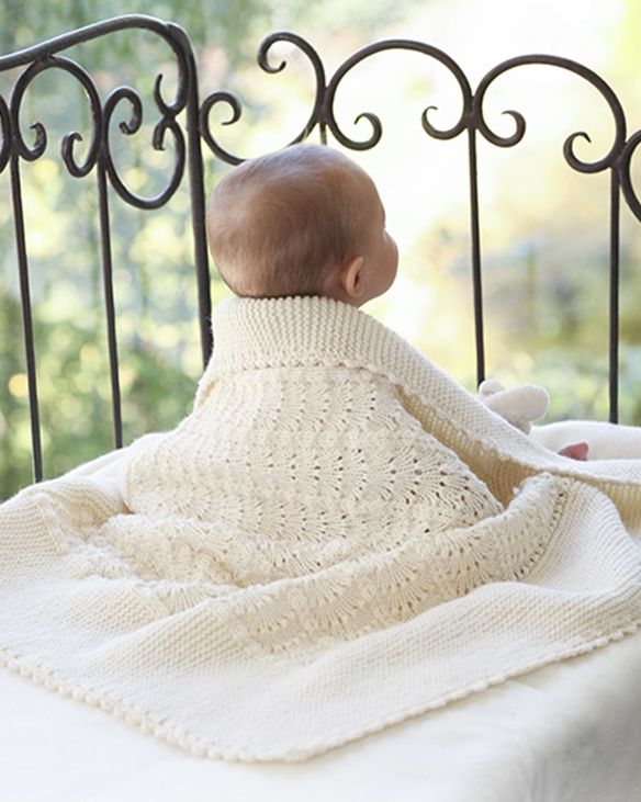 Couverture bébé en laine au crochet faite main en France