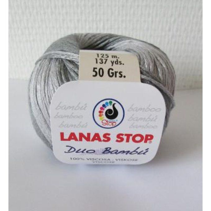 Laine Lanas-Stop DÚO BAMBÚ  204 gris - noir