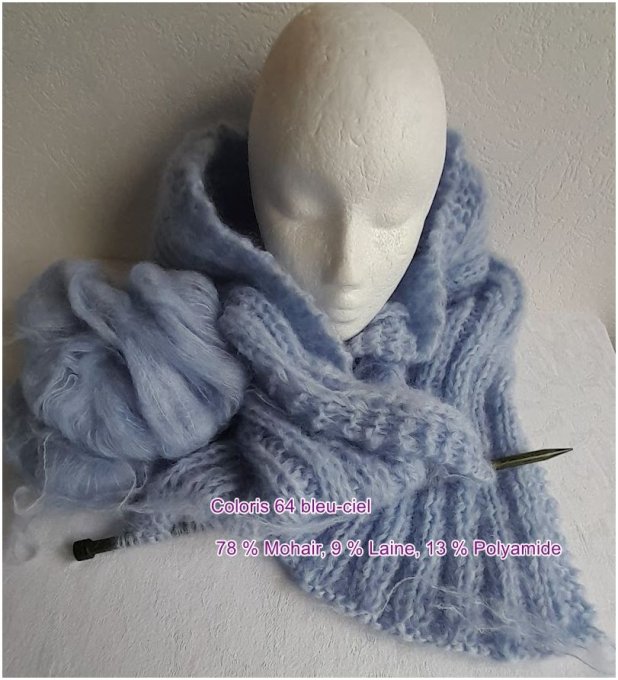 Bandeaux femme en laine alpaga et mérinos " Marina " 