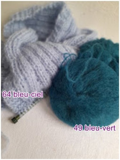 Bandeaux femme en laine alpaga et mérinos " Marina " 