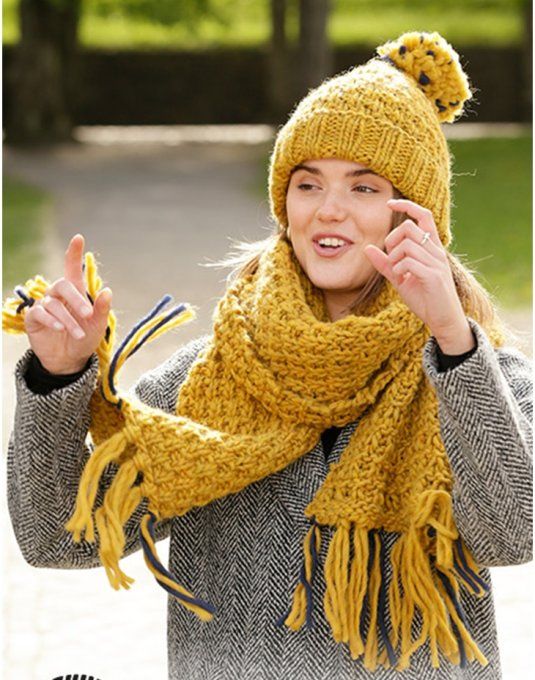 Gros Bonnet femme tricoter à la main " Andréa"