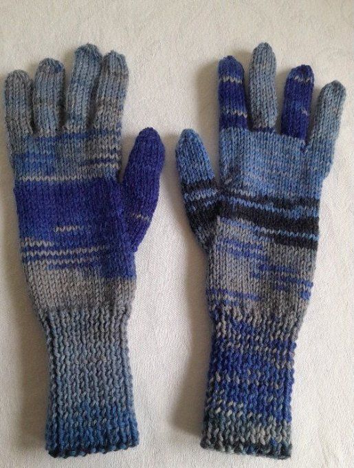 Gants femme en laine mérinos tricoté à la main