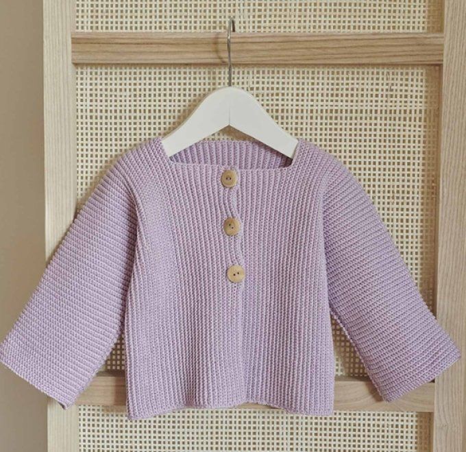 Gilet bébé layette " fait main" aux crochet