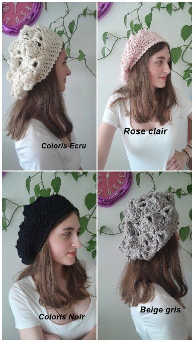 Béret femme en laine et alpaga " Emy "