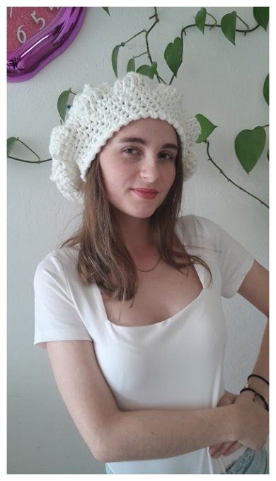 Gros Béret femme en laine et mérinos " Emy "