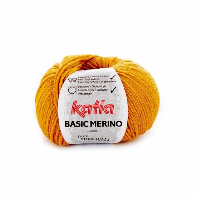 Laine Katia BASIC MERINO 41 - Moutarde
