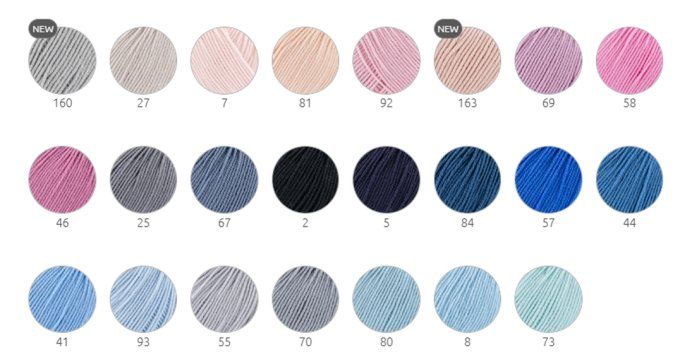 Laine KATIA MERINO BABY  couleurs aux choix