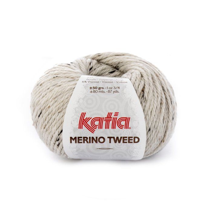Laine Katia Mérino Tweed 300 écru 