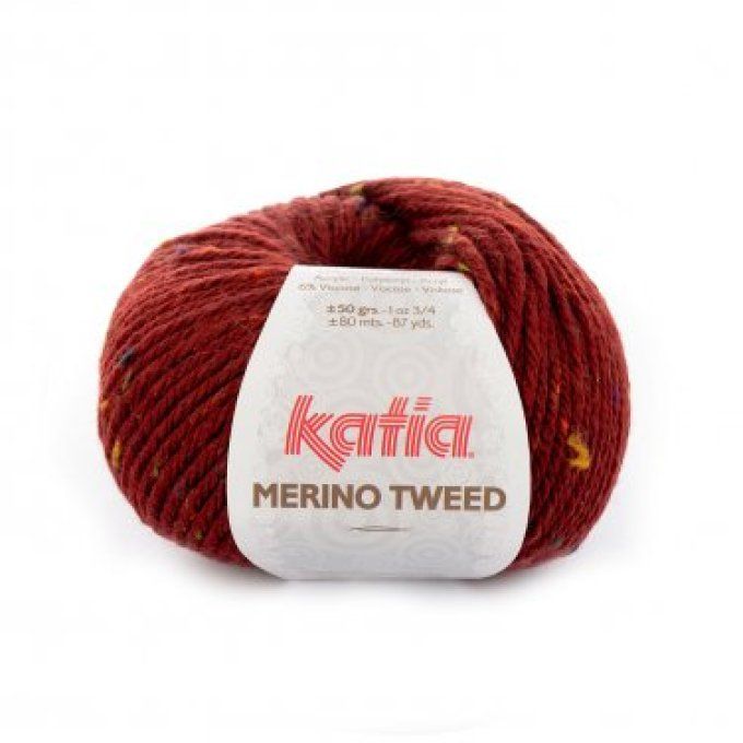 Laine Katia Mérino Tweed 407 bordeaux