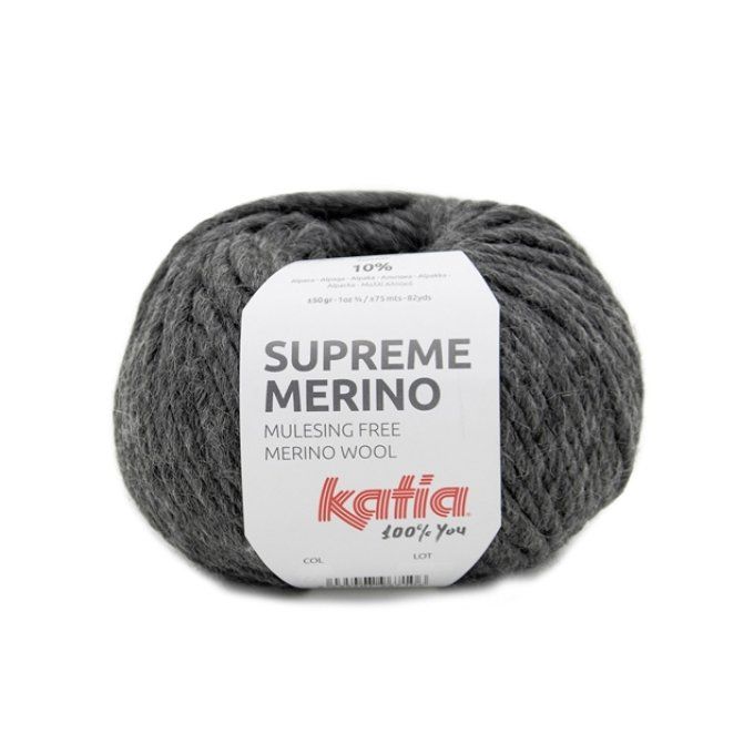 Laine Katia Suprème Mérino 92 gris foncer