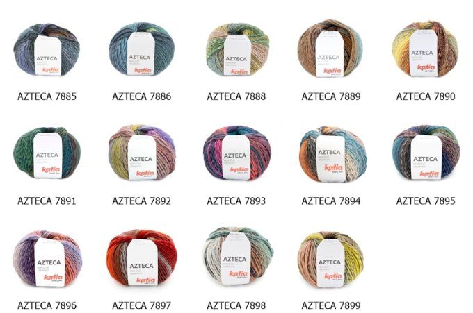 Pelote de laine Katia AZTECA  couleurs aux choix