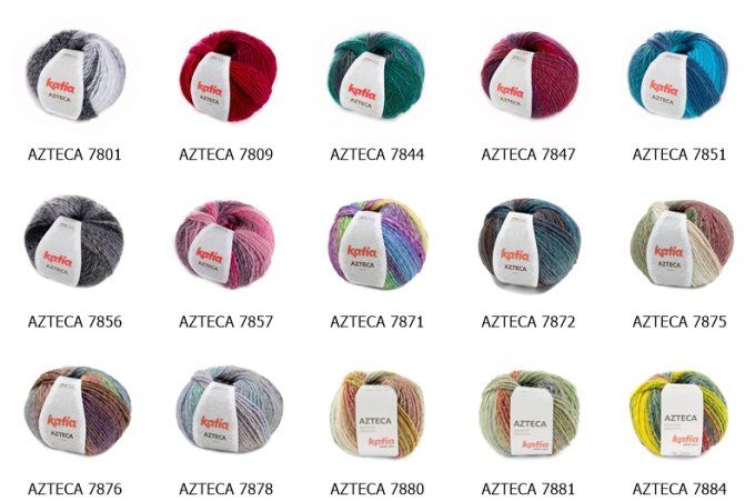 Pelote de laine Katia AZTECA  couleurs aux choix
