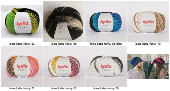 Laine Katia FUNKY Couleurs aux choix