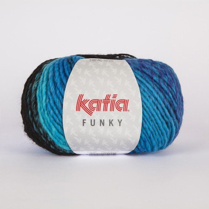 Laine Katia FUNKY 56 bleu