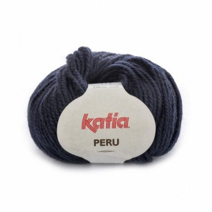 Laine KATIA PERU 5 bleu marine