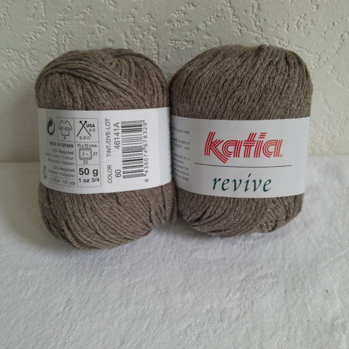 Laine Katia REVIVE 60 Beige foncé