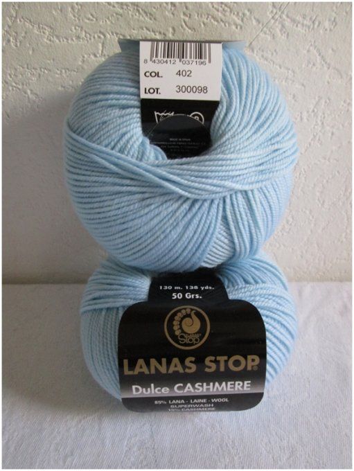 Laine LANAS STOP Dulce Cashemere 402 bleu