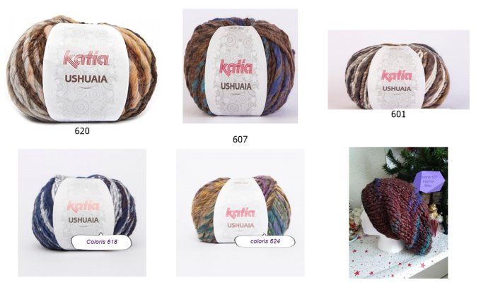 Laine KATIA USHUAIA couleurs aux choix