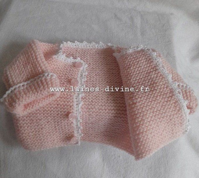 Trousseau Layette Naissance rose clair 