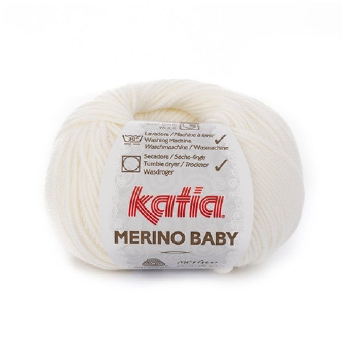 Laine KATIA MERINO BABY  - 1 Blanc