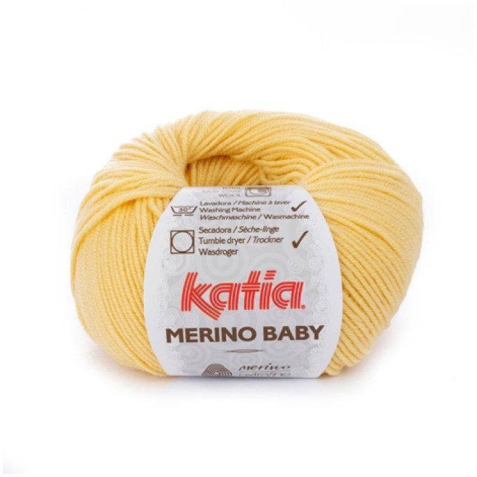 Laine KATIA MERINO BABY  37 - Jaune
