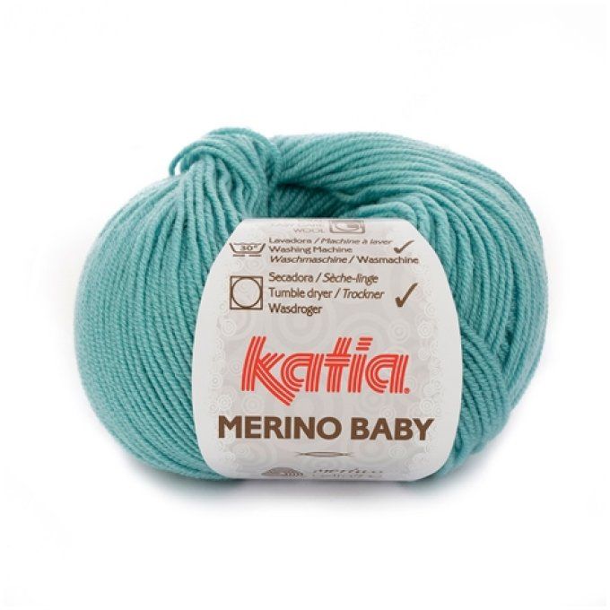 Laine KATIA MERINO BABY  74 - Turquoise clair