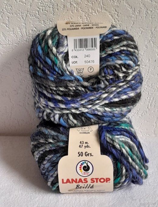 Laine Lanas-stop Brillé 240 bleu